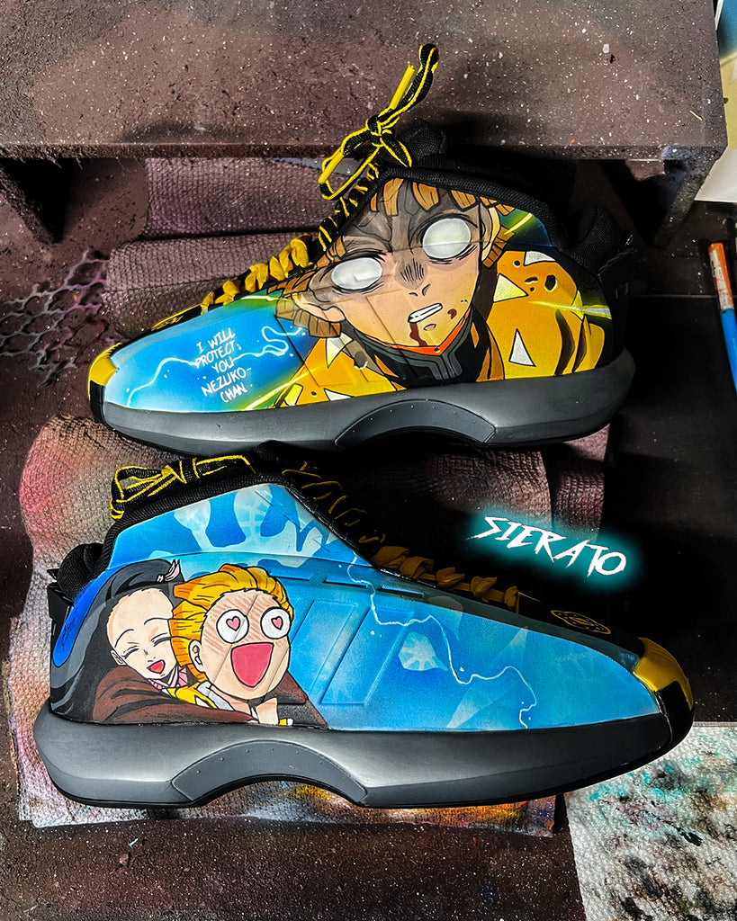 Custom Demon Slayer Zenitsu Adidas Crazy 1 Sunshine x Kobe Brya Artisan Echelon