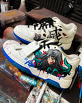 Custom Demon Slayer : Hashira Off-White Sneakers - Size 12, 1 of 1 Hand-Painted by Sierato
