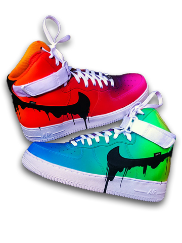 Nike Air Force 1 - Rainbow Drips – Artisan Echelon